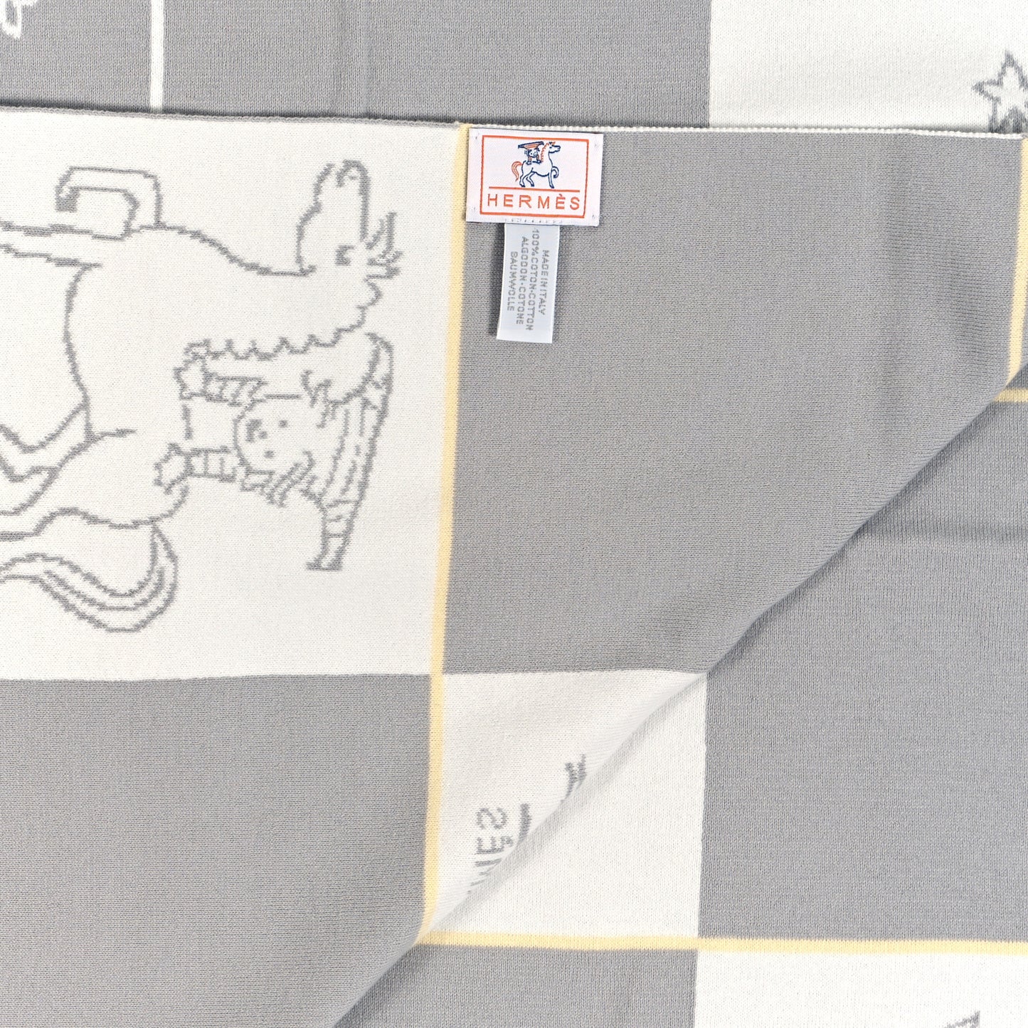 Wool Cashmere Cabriole Blanket Gris Perle