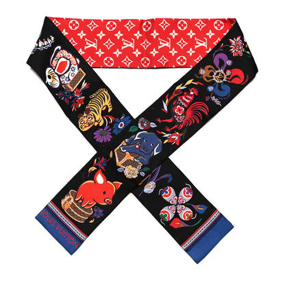 Louis Vuitton Silk Monogram Superstition Bandeau Black 1 of 3