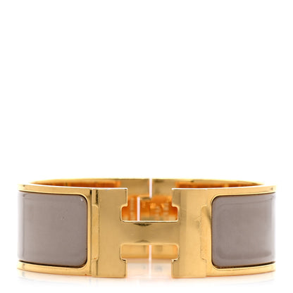 Hermes Enamel Wide Clic Clac H Bracelet PM Marron Glace 1 of 4