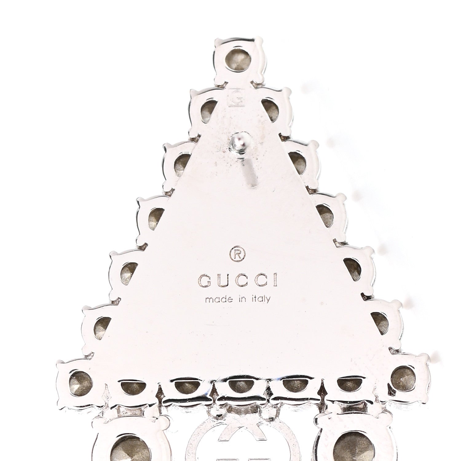 Gucci Crystal Triangle Tassel Single Drop Earring 3 of 4