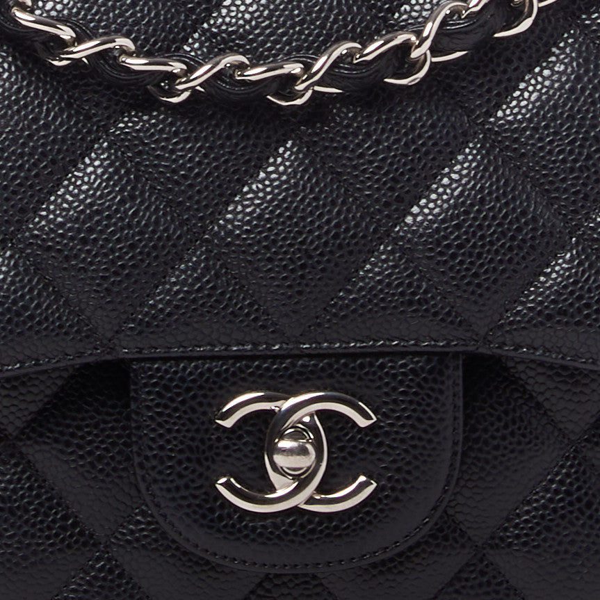 Chanel Caviar Quilted Jumbo Double Flap Black 7 of 10
