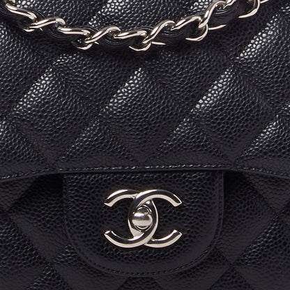 Chanel Caviar Quilted Jumbo Double Flap Black 7 of 10
