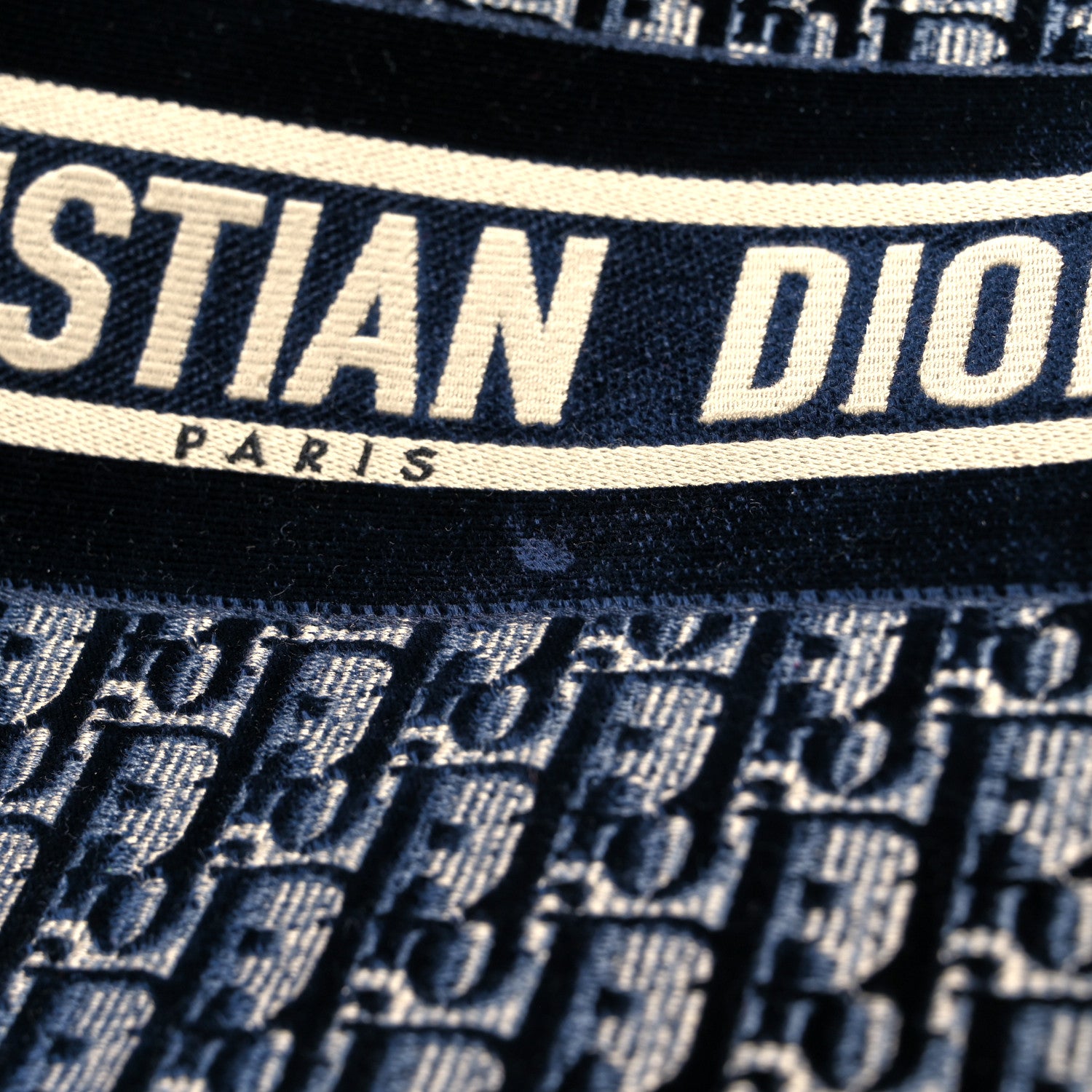 Christian Dior Oblique Velvet Medium Book Tote Blue Multicolor 11 of 11