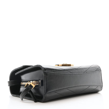 Chanel Calfskin Chevron Quilted Medal Flap Black 4 of 10