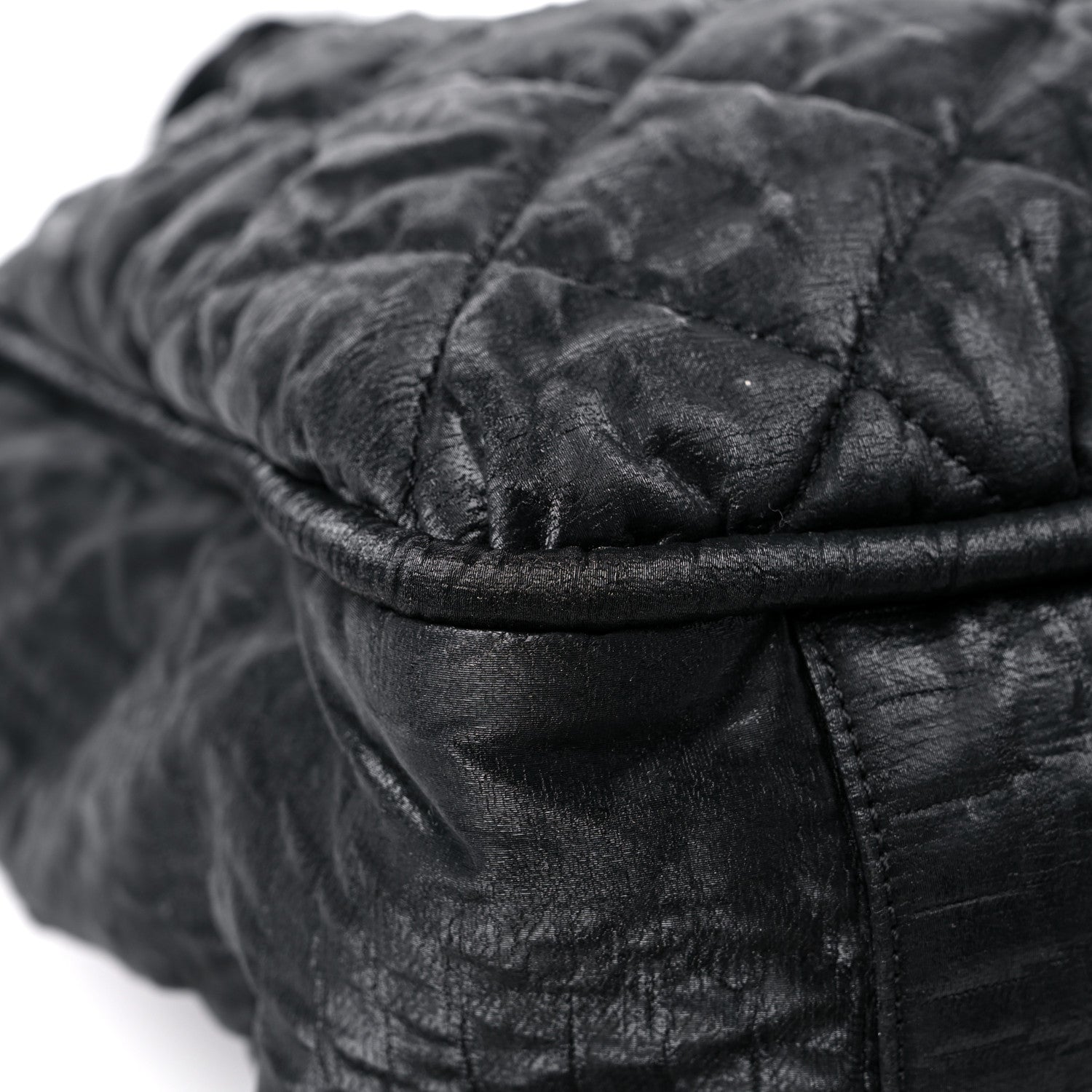 Chanel Crinkled Coated Canvas Le Marais Large Tote Black 7 of 16