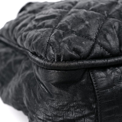 Chanel Crinkled Coated Canvas Le Marais Large Tote Black 7 of 16