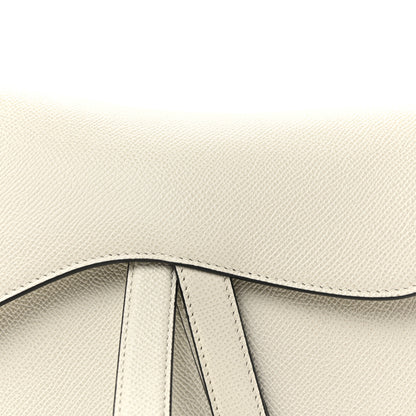 Christian Dior Grained Calfskin Saddle Bag White 8 of 10