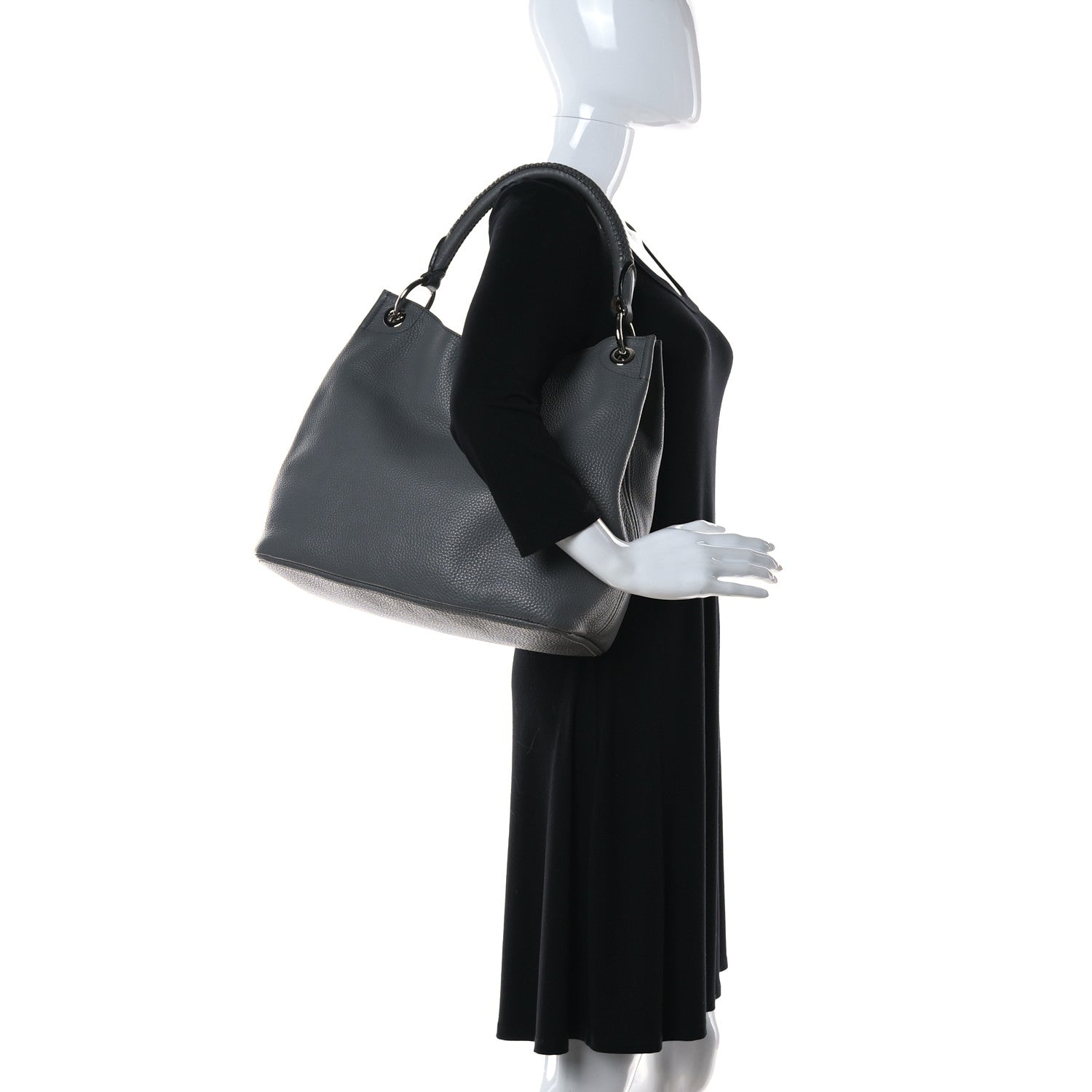 Prada Vitello Daino Hobo Inchiostro 2 of 14