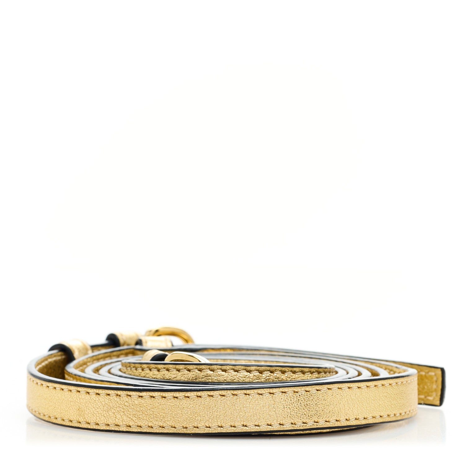 Loewe Metallic Calfskin Bunny Shoulder Bag Strap Gold 2 of 3