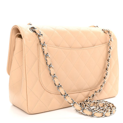 Chanel Caviar Quilted Jumbo Double Flap Beige Clair 3 of 10
