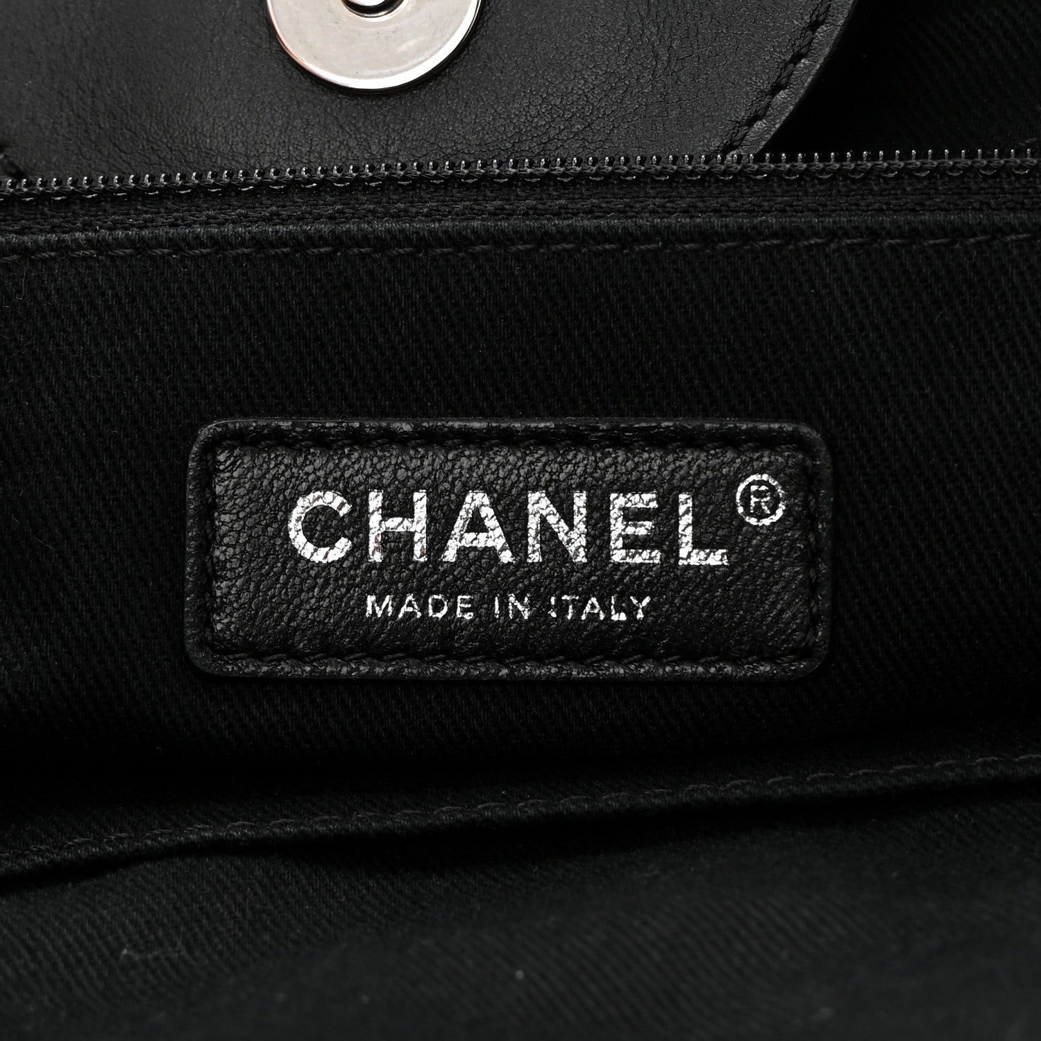 Chanel Shearling Large Deauville Tote Black 6 of 10