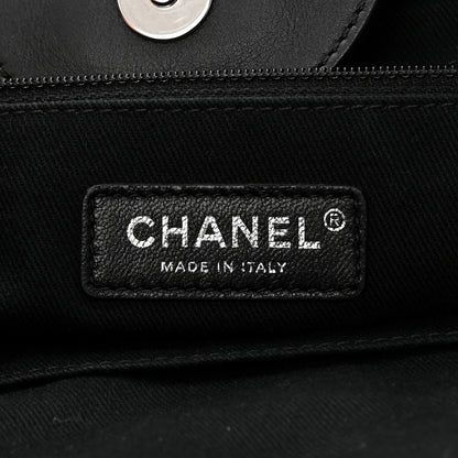 Chanel Shearling Large Deauville Tote Black 6 of 10