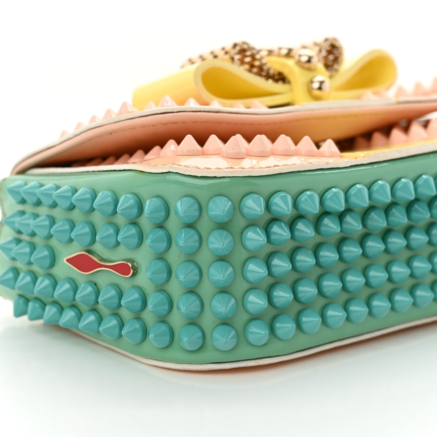 Patent Spiked Sweety Charity Crossbody Bag Multicolor