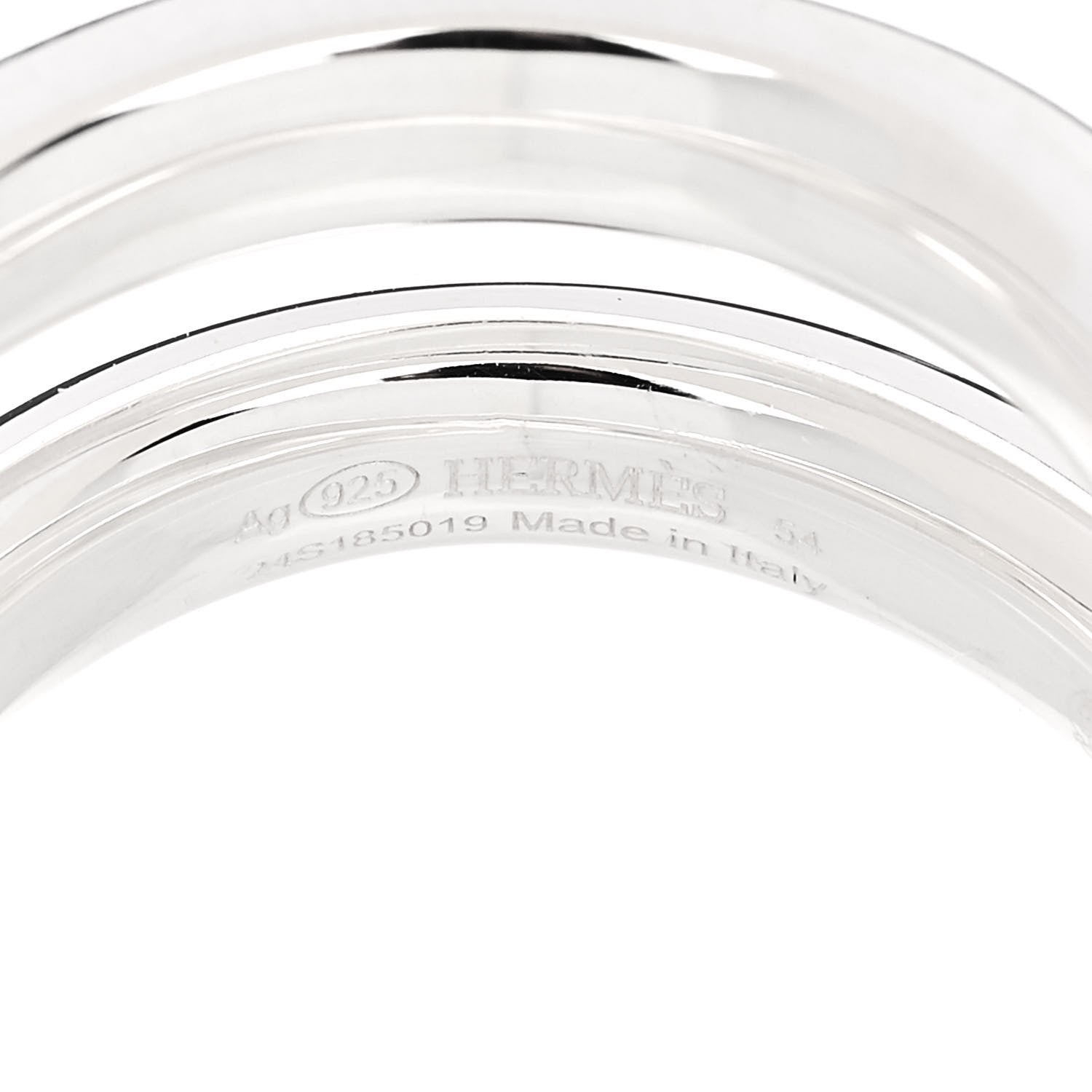 Hermes Sterling Silver MM Vertige Ring 54 7 4 of 6