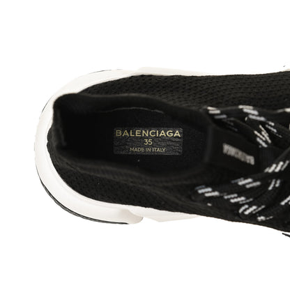 Balenciaga Knit Womens Speed Lace Up Sneakers 35 Black 9 of 10