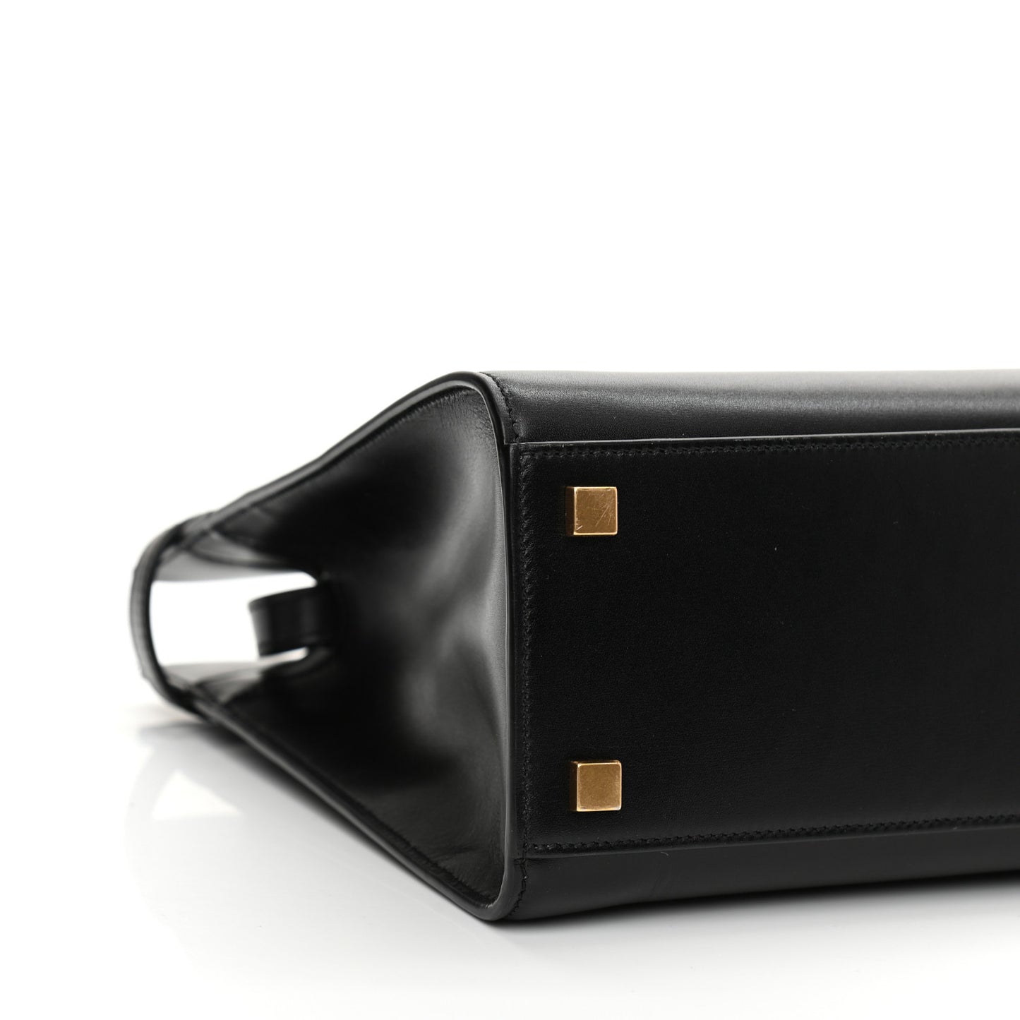 Calfskin Small Manhattan Shopper Tote Black