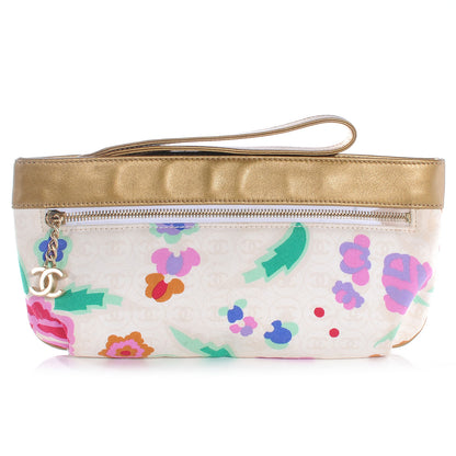 Chanel Canvas Floral Wristlet 1 of 7