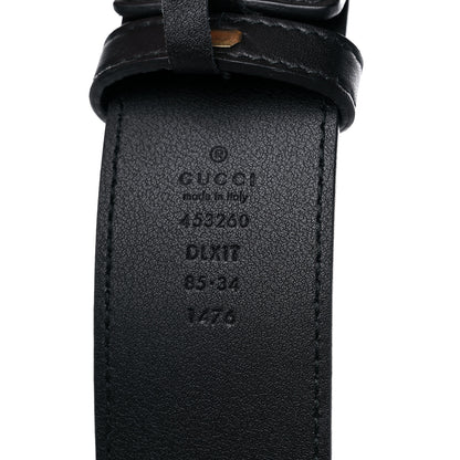 Gucci Moon Calfskin Pearl Double G 40mm Belt 85 34 Black Cream 3 of 4