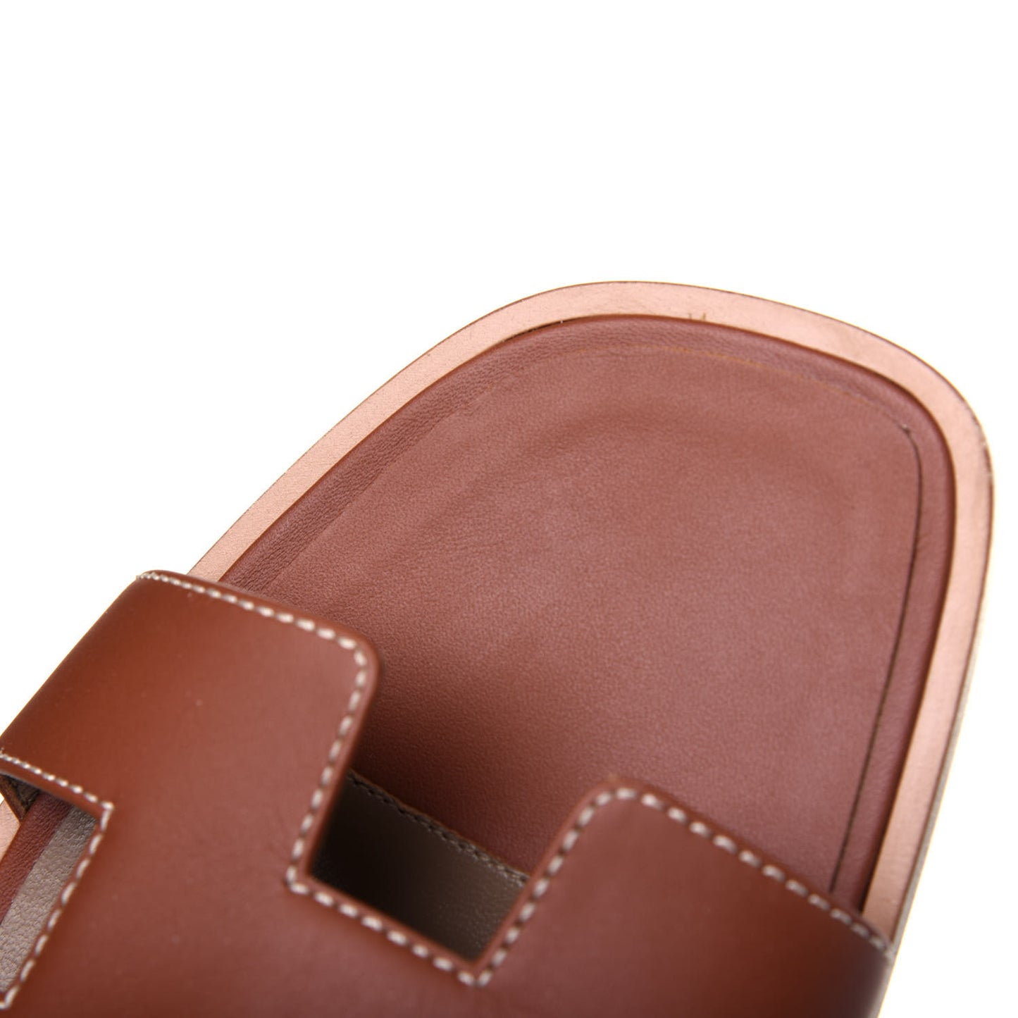 Box Calfskin Oran Sandals 38.5 Gold