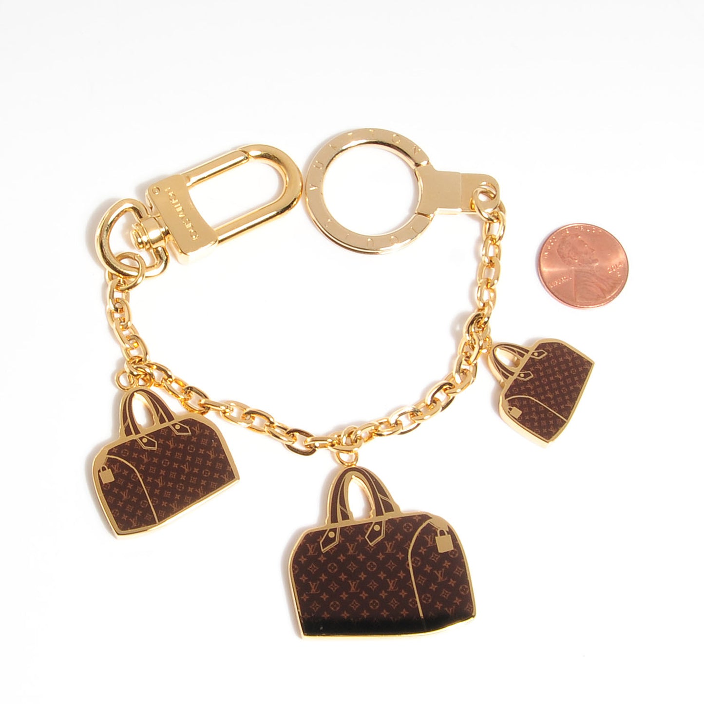 Monogram Iconic Speedy Bag Charm Chain Gold