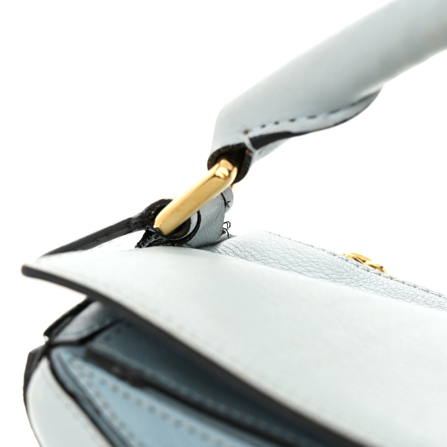 Calfskin Medium Puzzle Bag Aqua Light Blue Stone Blue