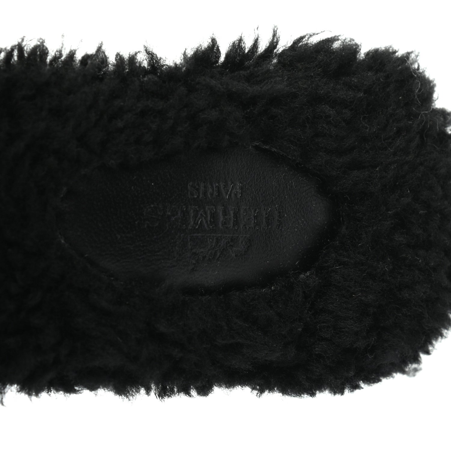 Hermes Woolskin Oran Sandals 36 Black 7 of 7