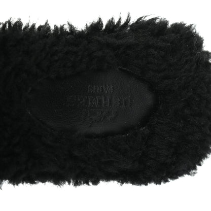 Hermes Woolskin Oran Sandals 36 Black 7 of 7