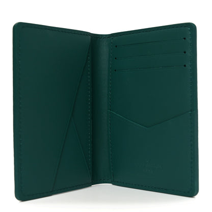 Louis Vuitton Grained Calfskin Aerogram Pocket Organizer Forest Green 5 of 7
