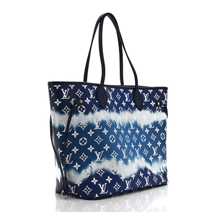 Louis Vuitton Monogram Escale Neverfull MM Blue 3 of 10