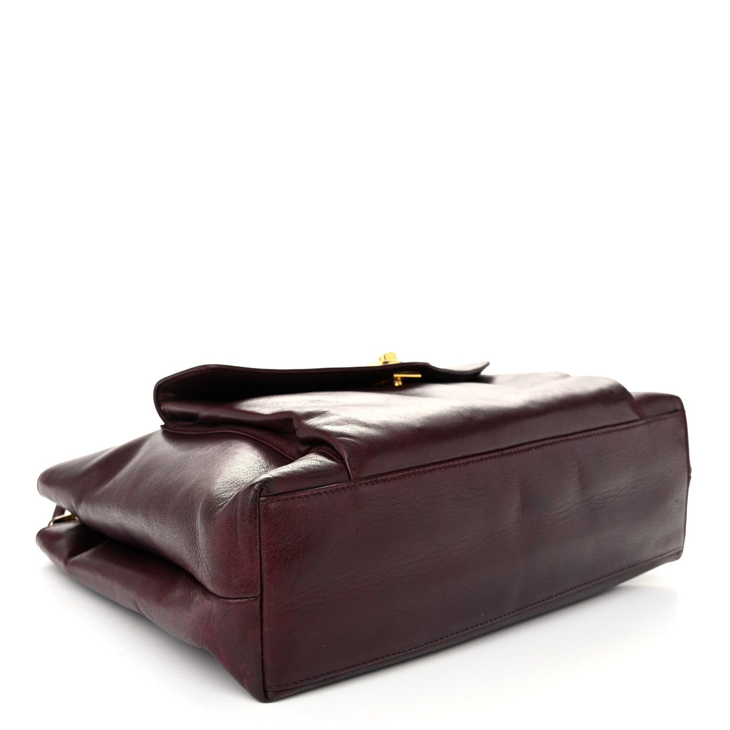 Chanel Calfskin Flap Shoulder Bag Burgundy 4 of 12