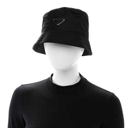 Prada Re-Nylon Metal Triangle Logo Bucket Hat XL Black 2 of 7