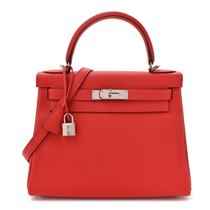 Hermes Togo Kelly Retourne 28 Geranium 1 of 10