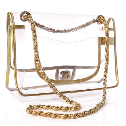 Chanel Lambskin Vinyl Large Naked Flap Gold 3 of 22