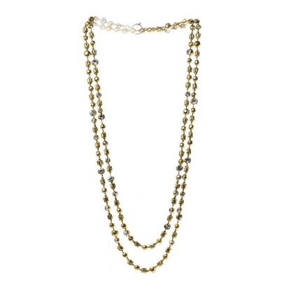Chanel Crystal Necklace Gold 3 of 6