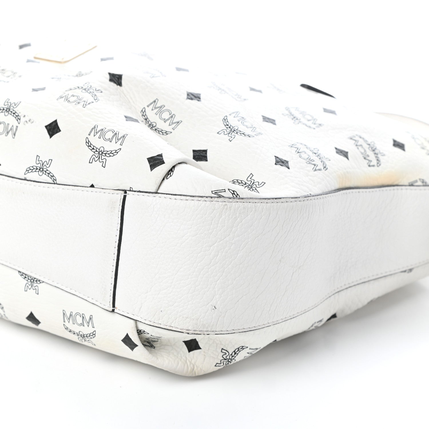 MCM Visetos Drawstring Bag White 9 of 10