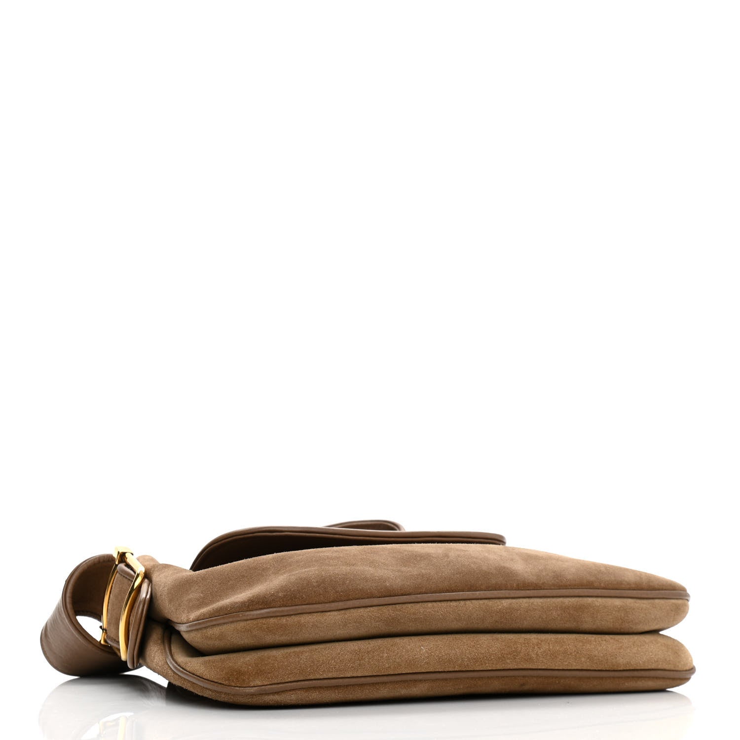 Gucci Suede Cudu Medium 1973 Shoulder Bag Marron Glace 4 of 10