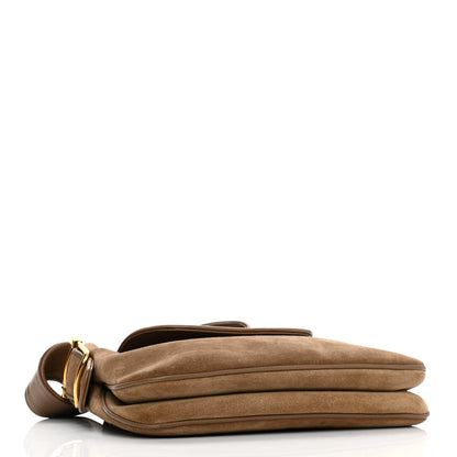 Gucci Suede Cudu Medium 1973 Shoulder Bag Marron Glace 4 of 10