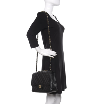 Chanel Caviar Quilted Jumbo Single Flap Black 2 of 14