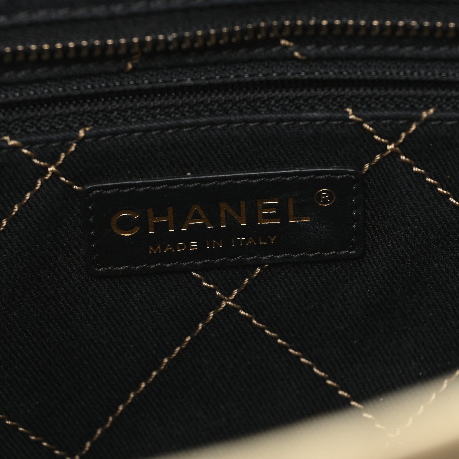 Chanel Grained Calfskin Large Shopping Fever Tote Gold 7 of 11