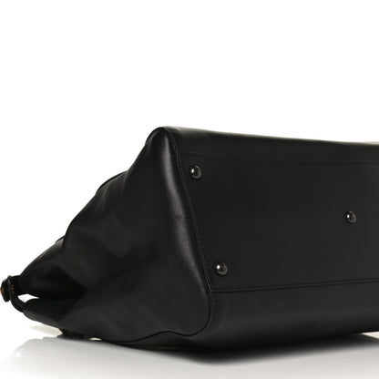 Fendi Calfskin Calf Hair Leopard Print Large Peekaboo Iconic Satchel Black 10 of 14