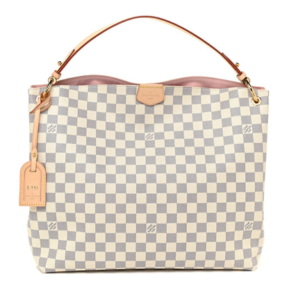 Louis Vuitton Damier Azur Graceful MM Rose Ballerine 1 of 10