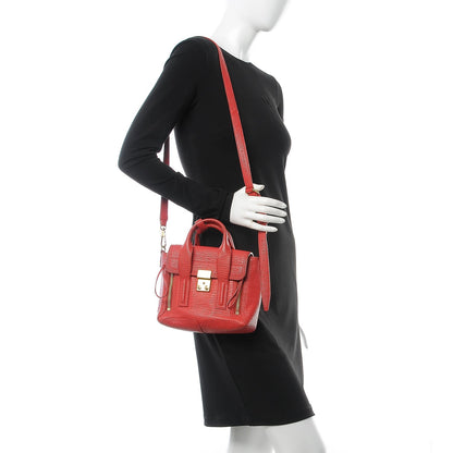 3.1 Phillip Lim 3.1 Textured Calfskin Mini Pashli Satchel Red 2 of 14