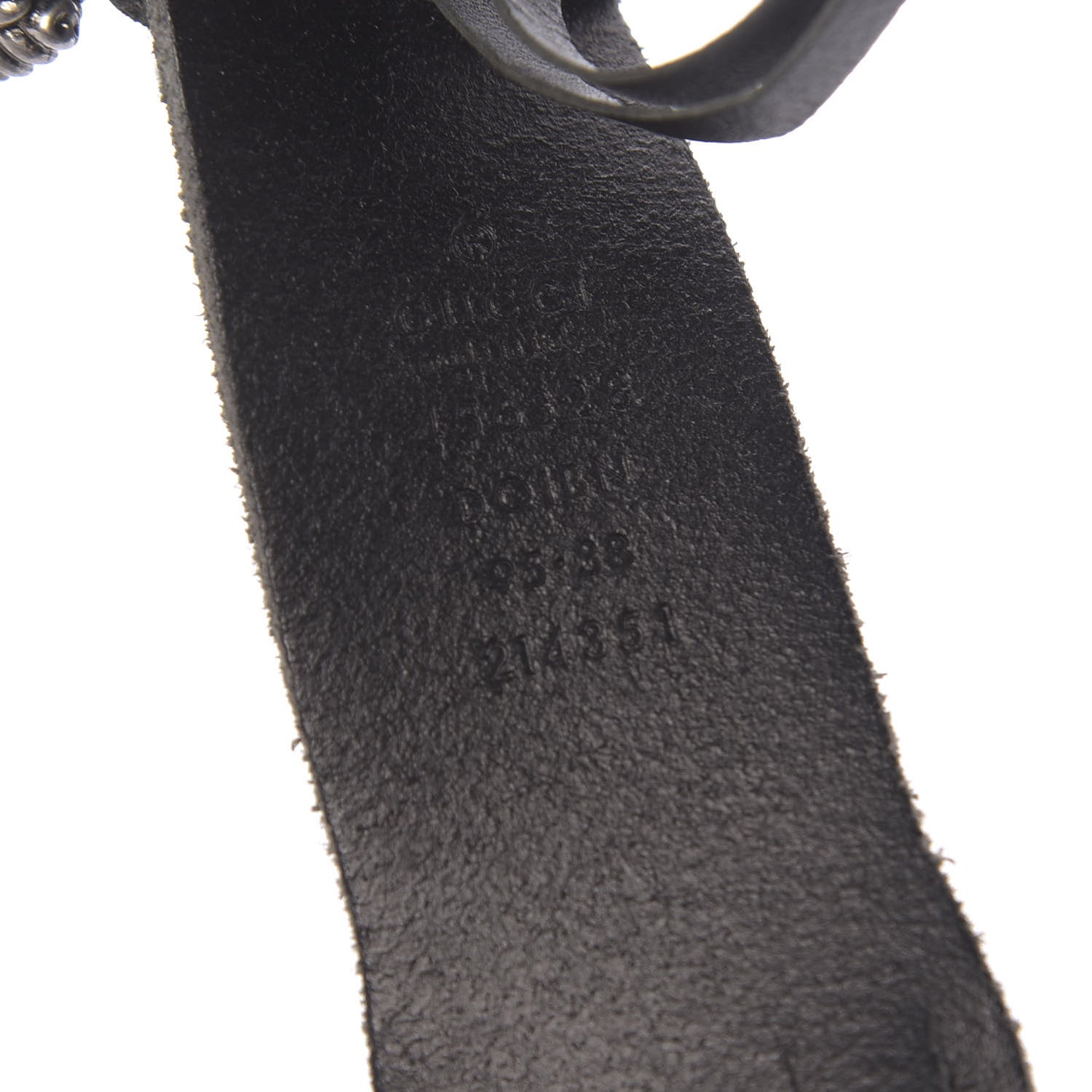 Gucci Calfskin Braided Dionysus Belt 95 38 Black 3 of 5