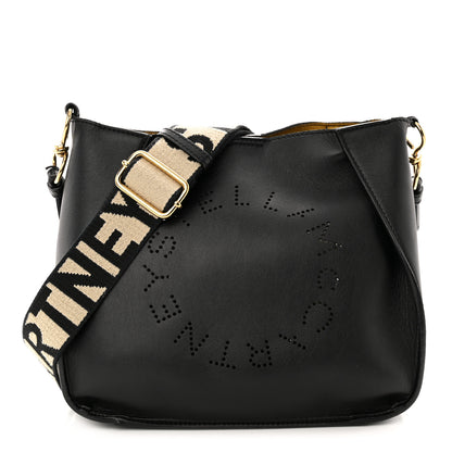 Stella McCartney Eco Alter Nappa Perforated Logo Mini Crossbody Black 1 of 12