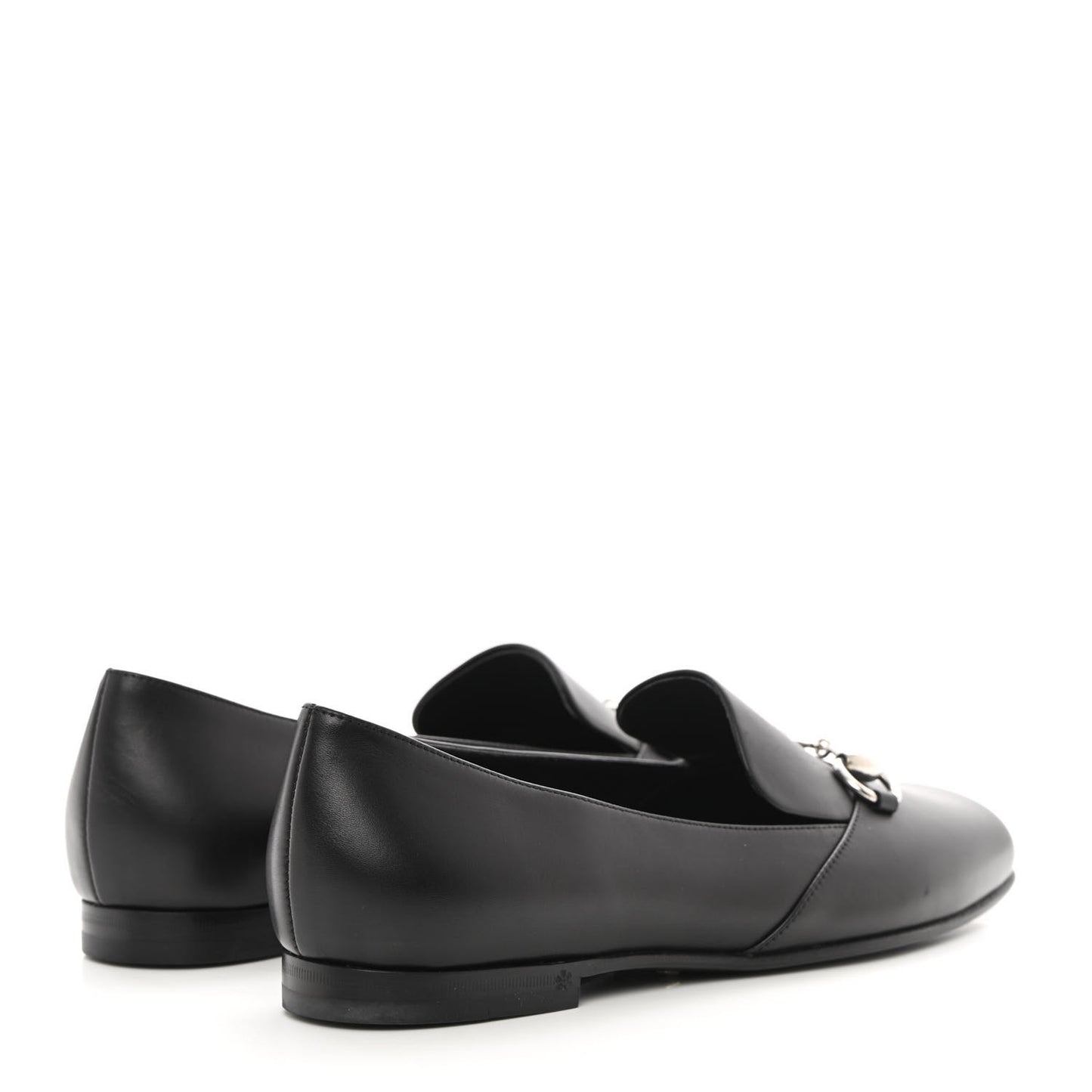 Calfskin Horsebit Loafers 36.5 Black