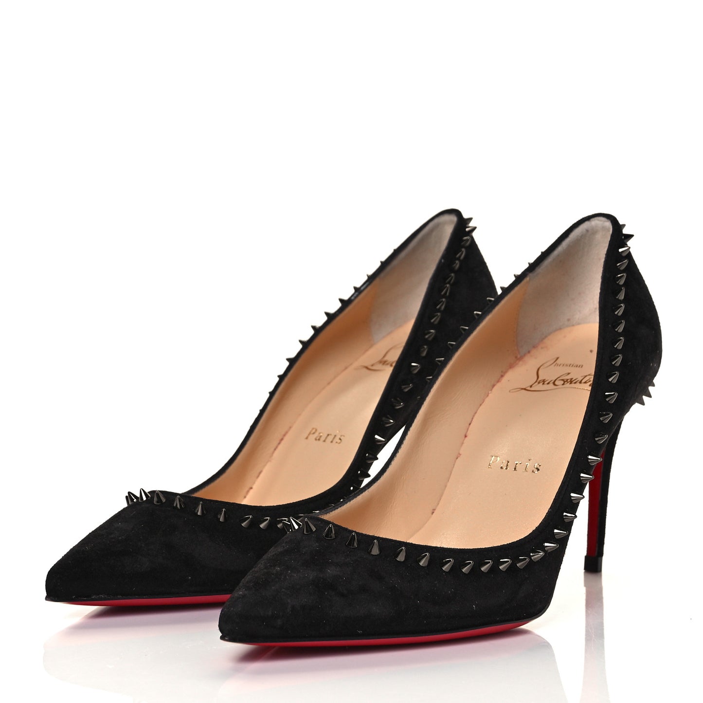 Veau Velours Anjalina 85 Pumps 34.5 Black Gun