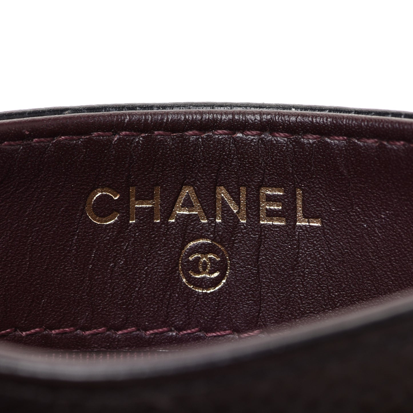 Caviar Quilted Card Holder Black