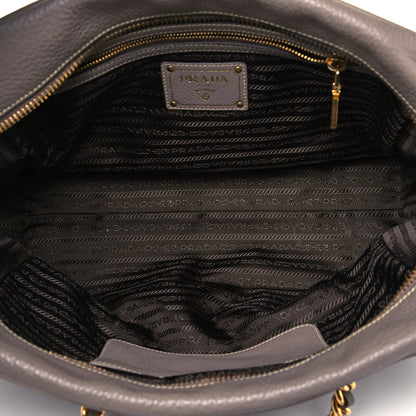 Prada Vitello Daino Chain Satchel Argilla 7 of 9