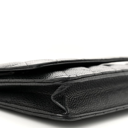 Chanel Caviar Quilted Wallet On Chain WOC Black 10 of 14