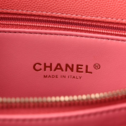 Chanel Caviar Quilted Small Coco Handle Flap Pink 6 of 12